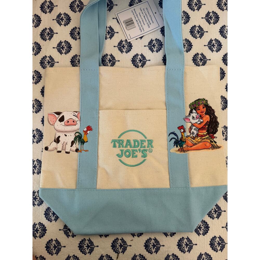 Disney Moana Double Sided Custom Made Trader Joes Mini Tote - Picture 3 of 9